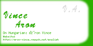 vince aron business card